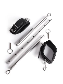 Adjustable Spreader Bar with Faux Leather Cuffs