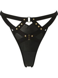 After Dark PU Thong - Black