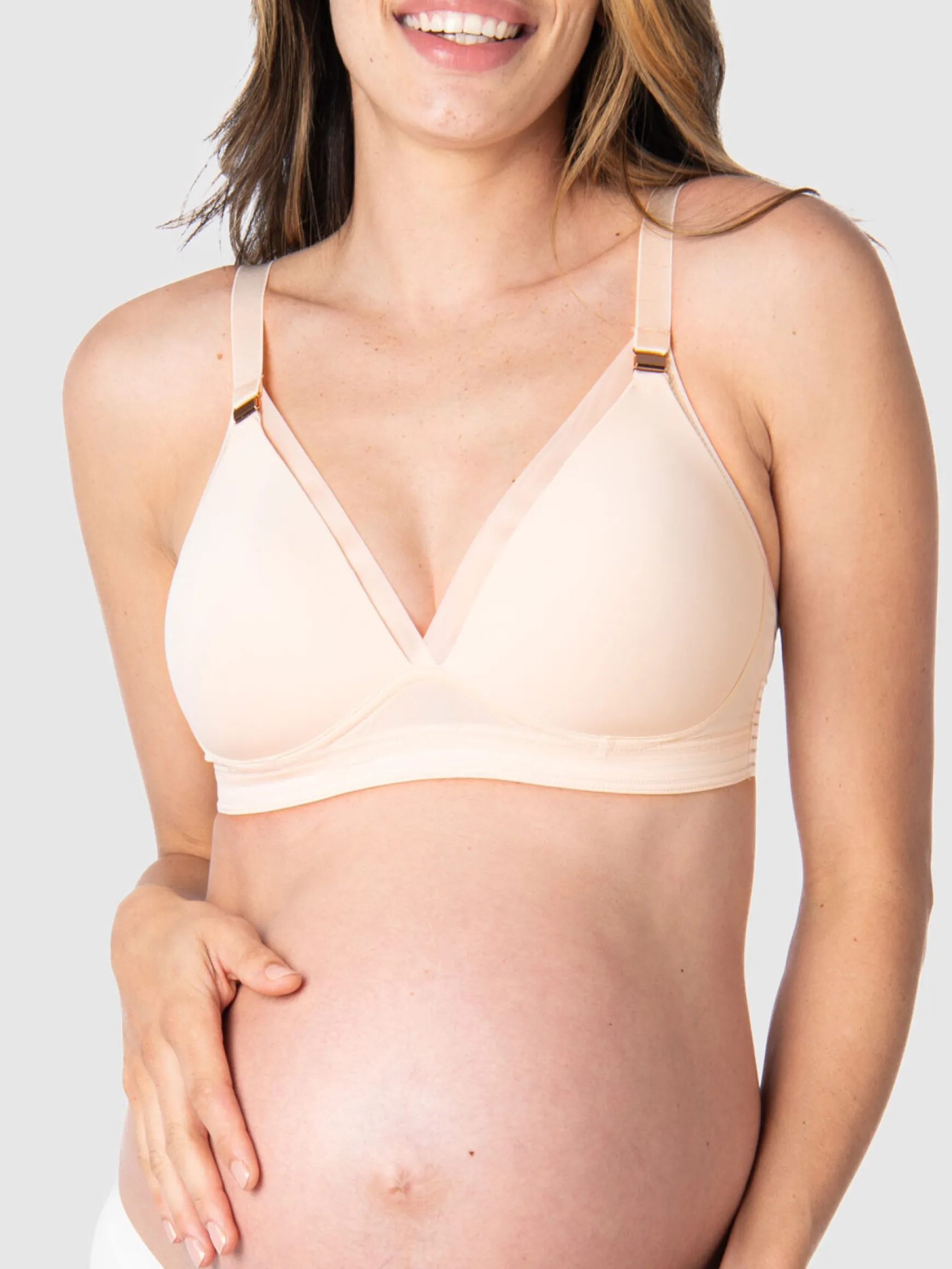 Ambition T-Shirt Nursing Bra - Nude 01