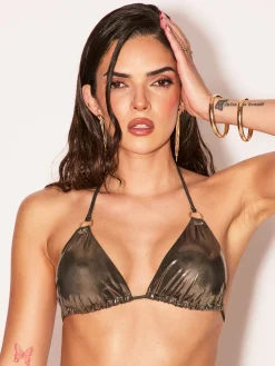 Bahamas Paradise Triangle Bikini Top - Bronze