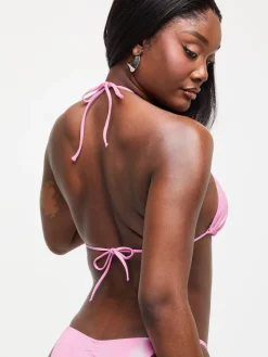 Bahamas Paradise Triangle Bikini Top - Pink
