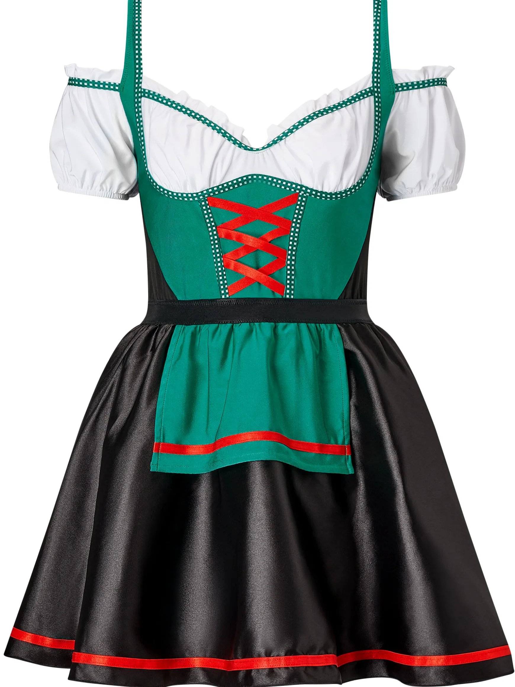 Beer Maid Sexy Costume with Apron - Dark Green