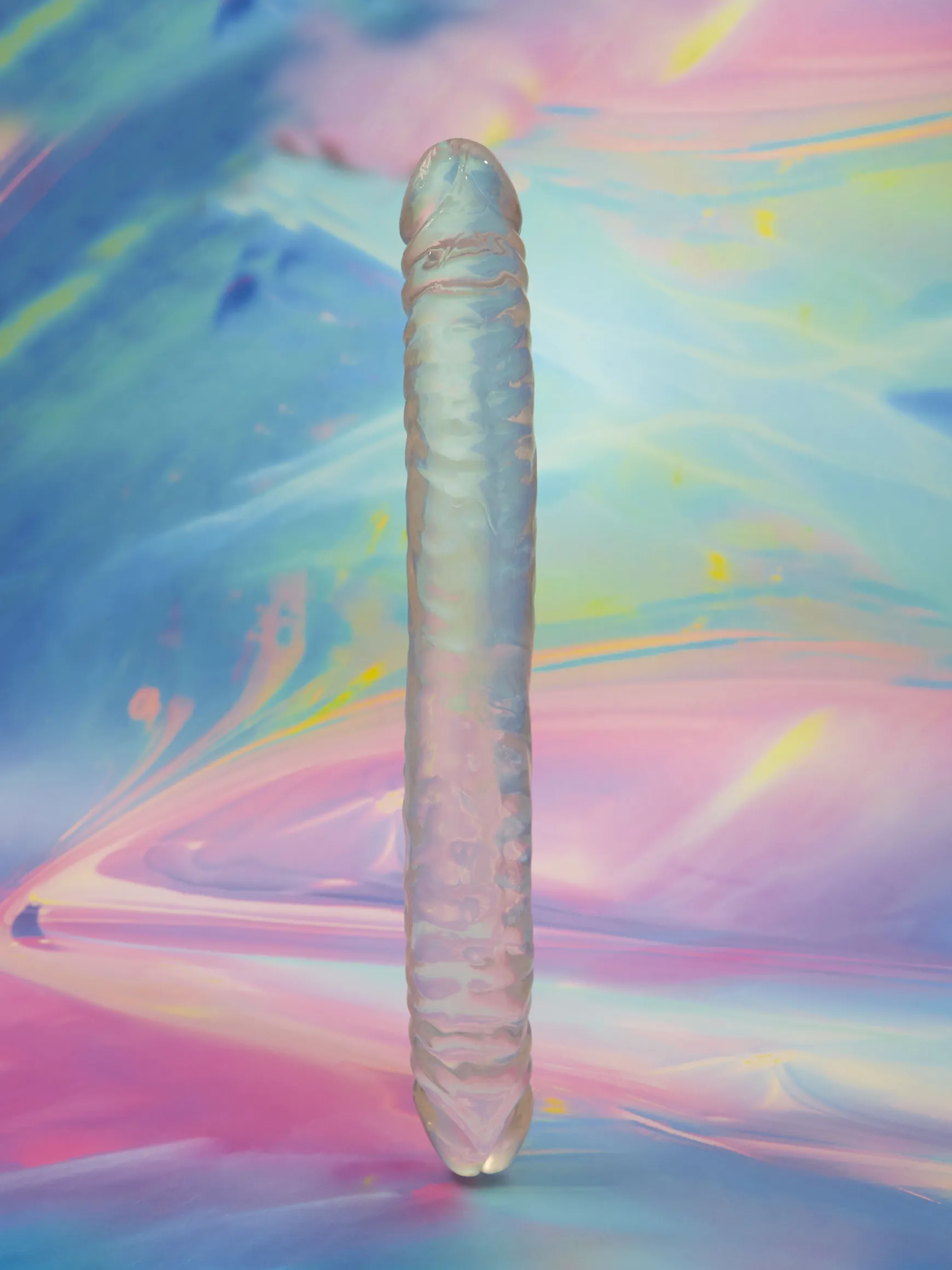 Be Proud 12 Inch Ribbed Double Ended Dildo