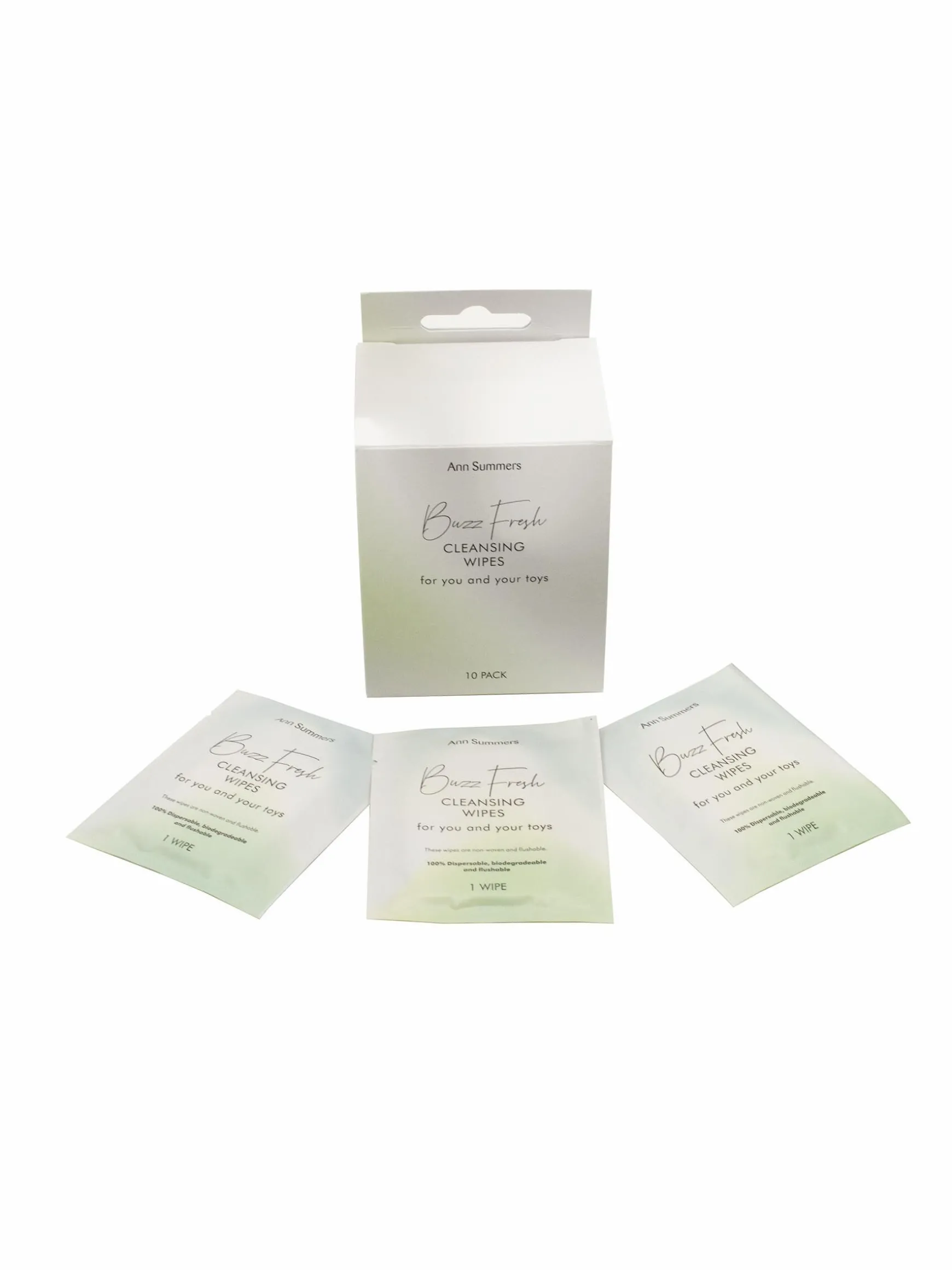 Buzz Fresh Biodegradable Sex Toy Cleaning Wipes - Pack of 10