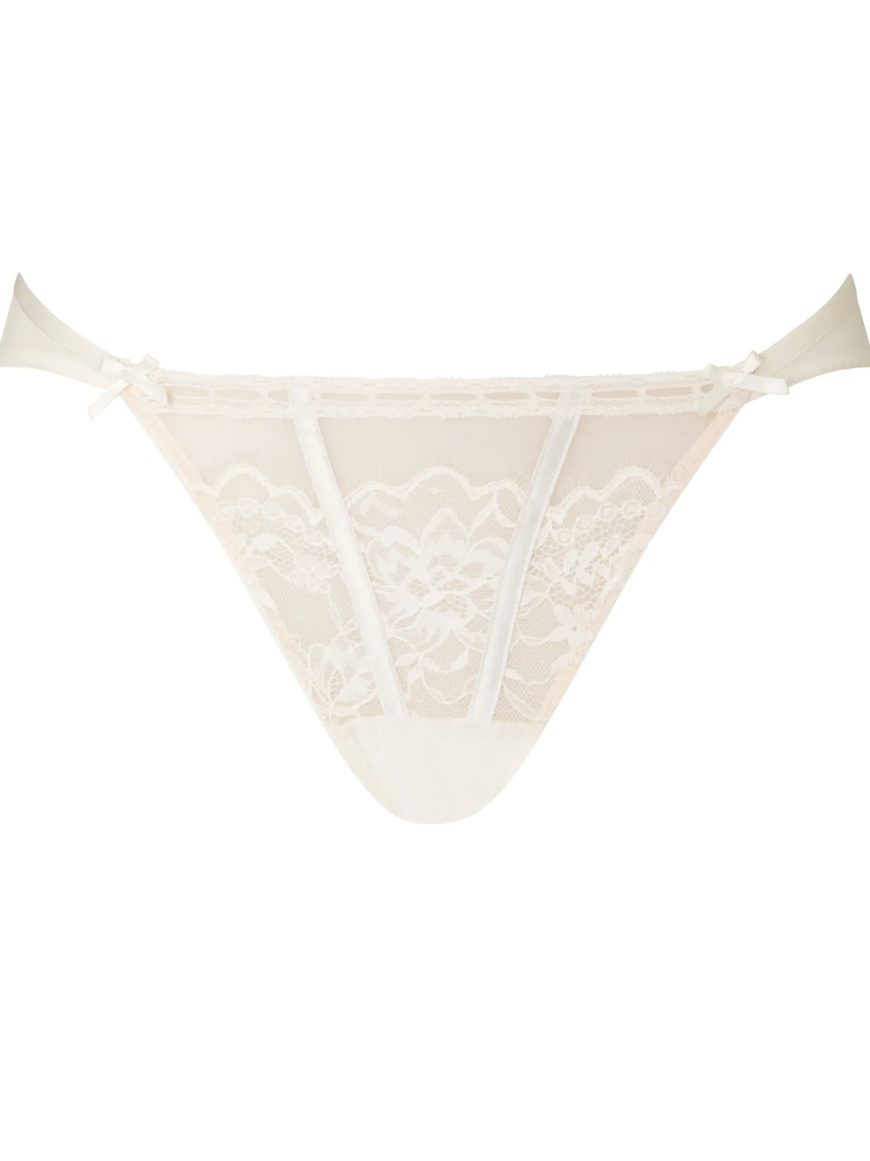 Caged Lace Brazilian Knickers - Ivory