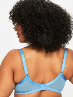 Camille Sequin Non Padded Fuller Bust Balcony Bra - Light Blue
