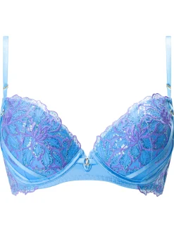 Camille Sequin Padded Plunge Bra - Light Blue