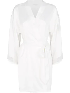 Cherryann Satin Lace Robe - Ivory