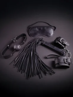 Couples Exploration Faux Leather 4 Piece Bondage Set