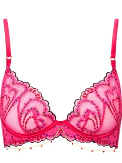 Cupids Love Non Padded Plunge Bra - Bright Pink