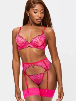 Cupids Love Non Padded Plunge Bra - Bright Pink