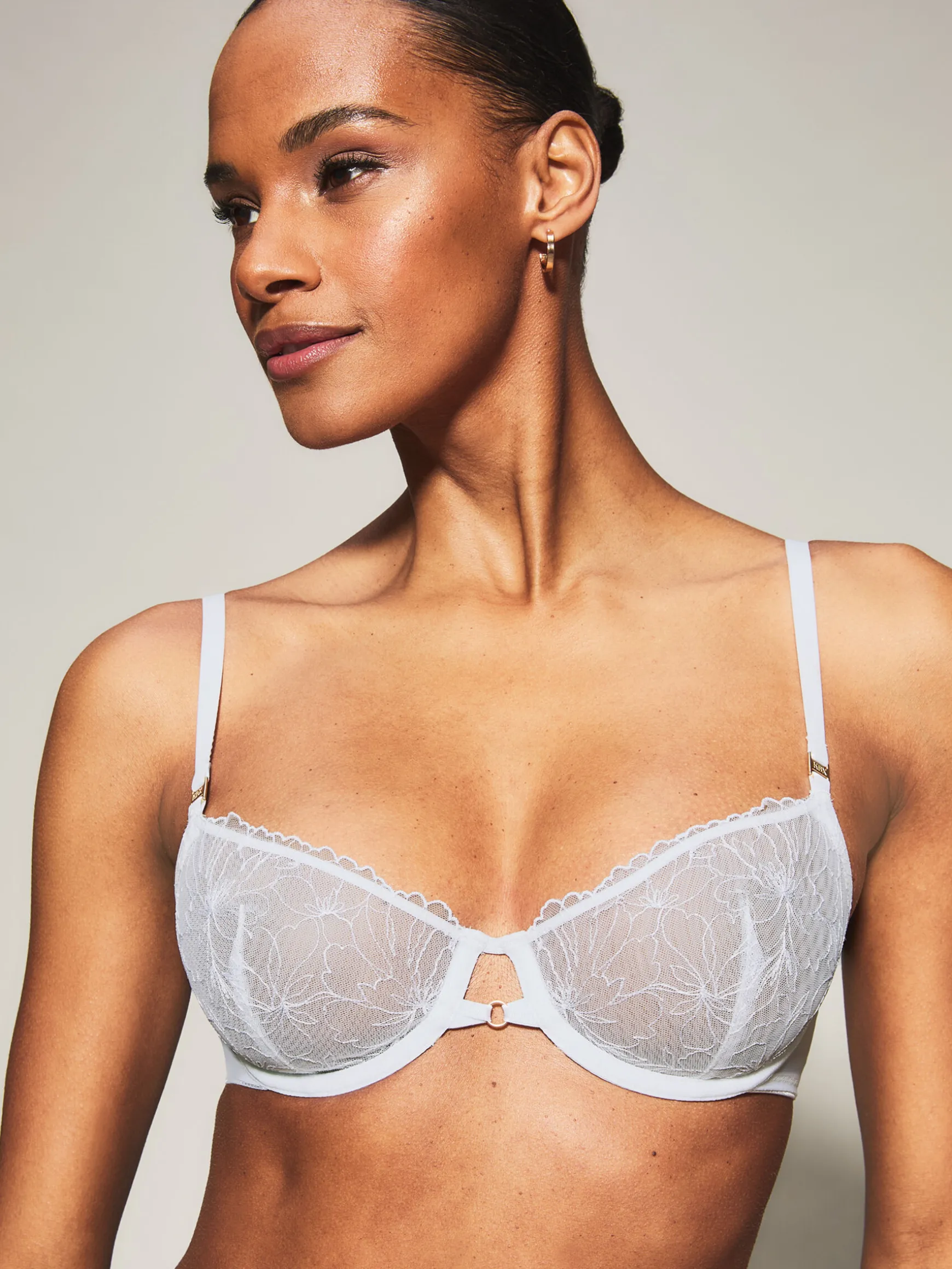 Darcie Non Padded Balcony Bra - White