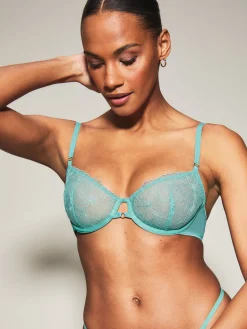 Darcie Non Padded Balcony Bra - Aqua