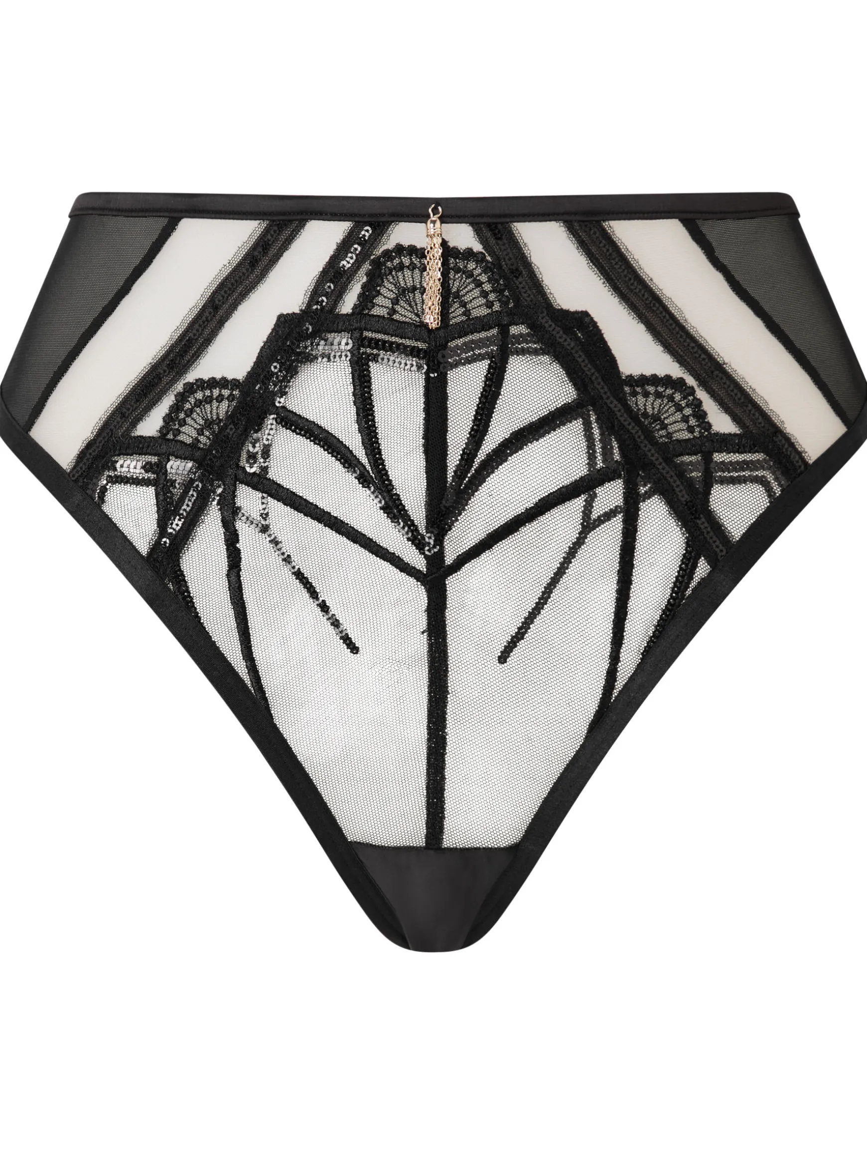 Desiring Decadence High Waisted Brazilian Knickers - Black