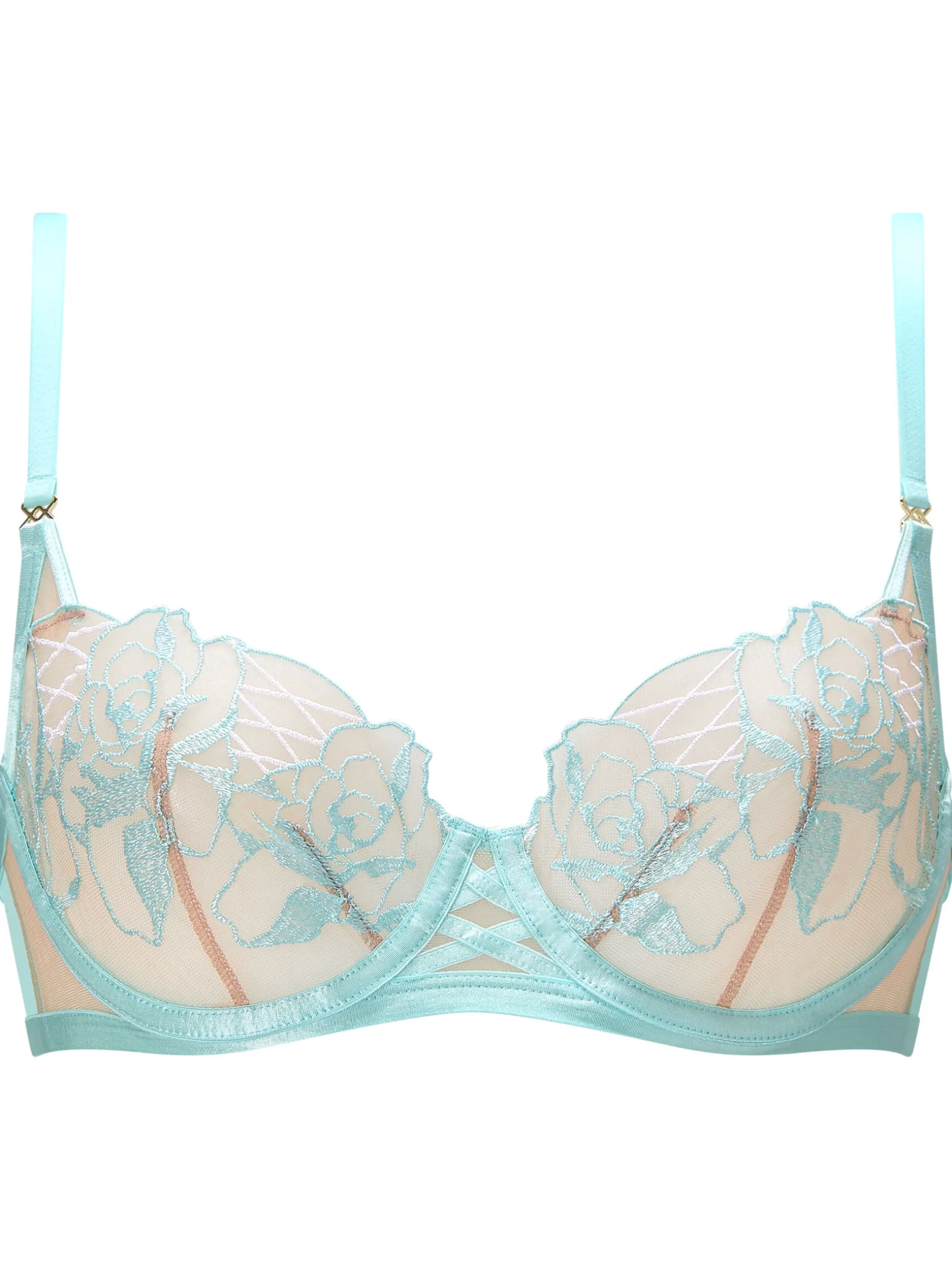 Devoted To You Non Padded Balcony Bra - Aqua