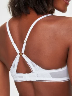 Dolly Non Pad Plunge Bra - White