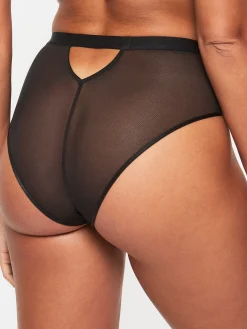 Enchanting Rose High Waist Brazilian - Black/Red