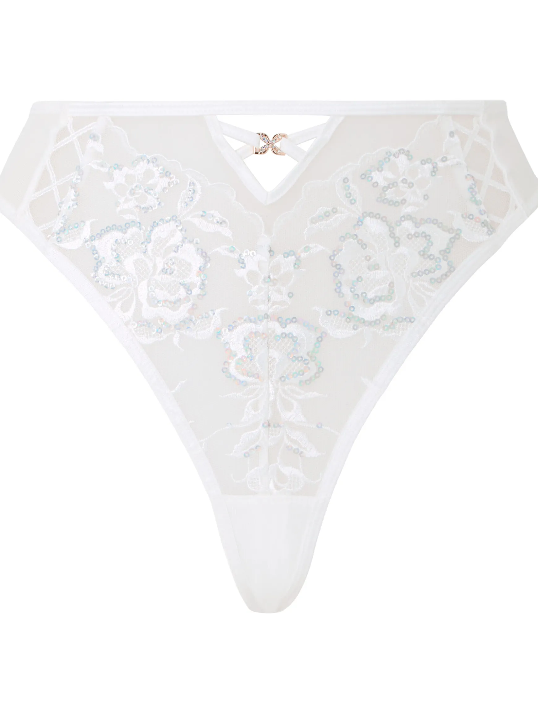 Endless Attraction Crotchless Thong - Ivory