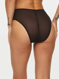 Endless Attraction High Waist Brazilian Knickers - Black/Red