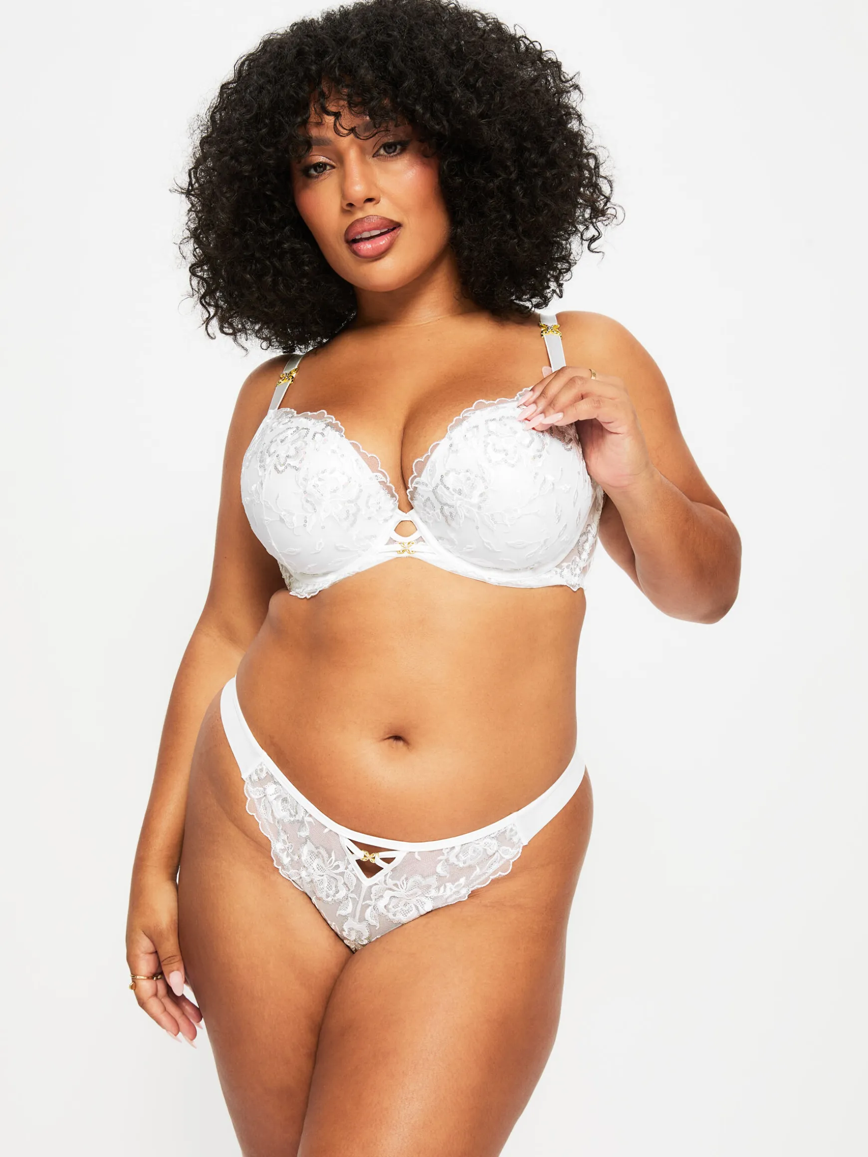 Endless Attraction Padded Plunge Bra - Ivory