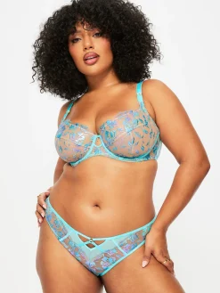 Euphoric Non Padded Balcony Bra - Aqua