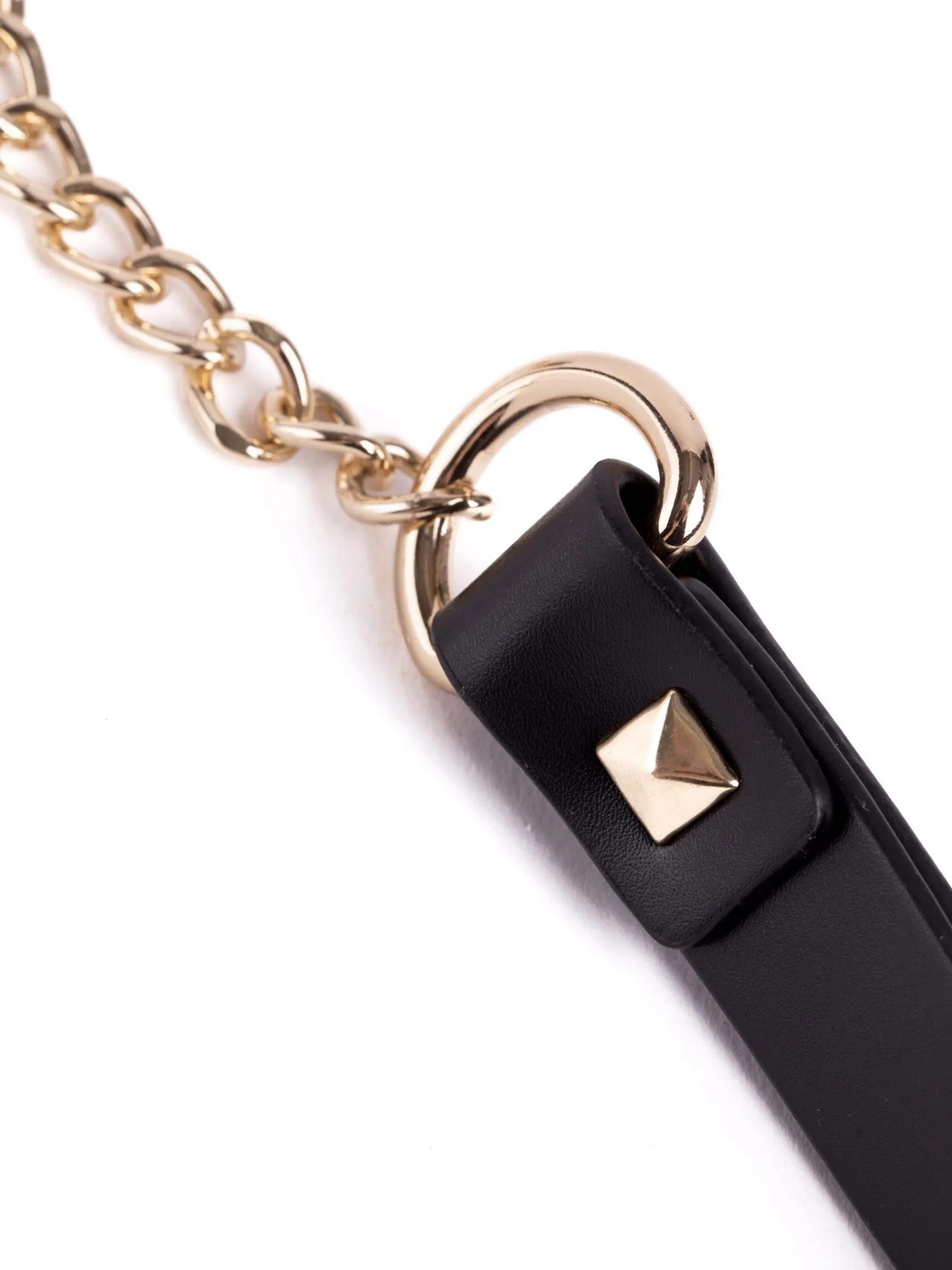 Fetish Luxe PU Studded Bondage Collar & Lead