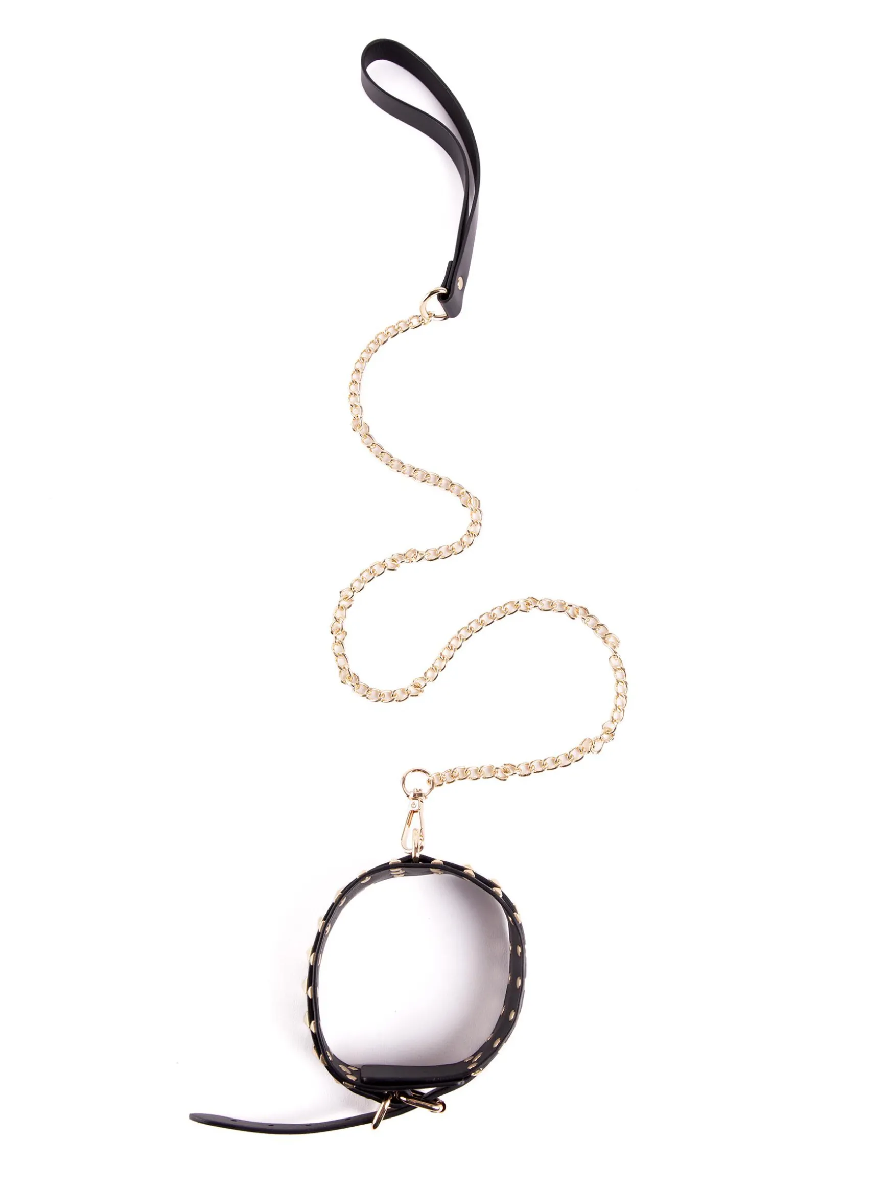 Fetish Luxe PU Studded Bondage Collar & Lead