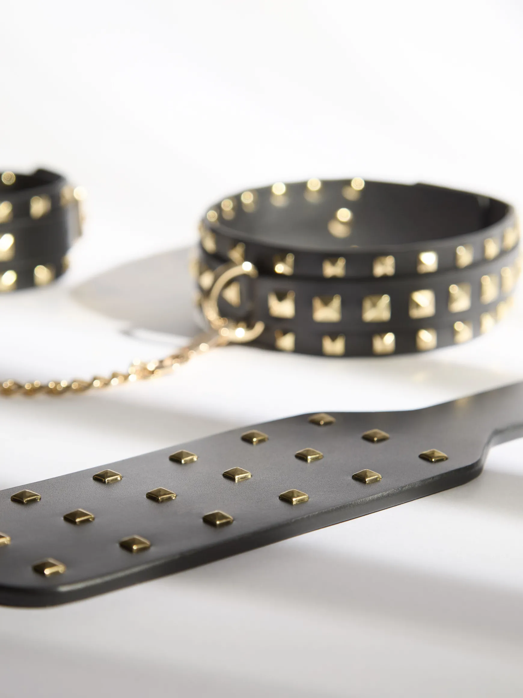 Fetish Luxe PU Studded Bondage Paddle