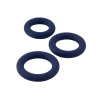 Flexible Silicone Cock Ring Trio - 3 Piece Set