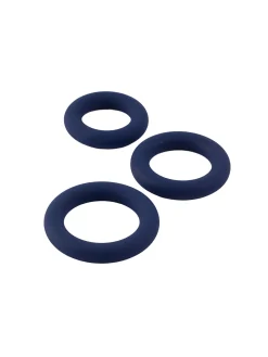 Flexible Silicone Cock Ring Trio - 3 Piece Set