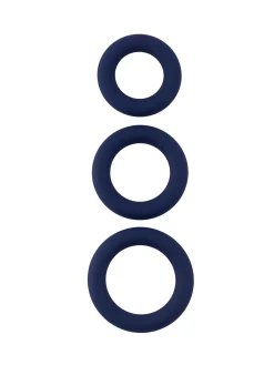 Flexible Silicone Cock Ring Trio - 3 Piece Set