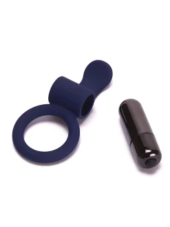 Flicker Silicone Cock Ring with Removable Bullet Vibrator