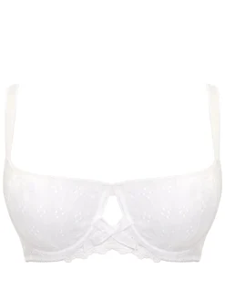 Flora Balcony Bra - White
