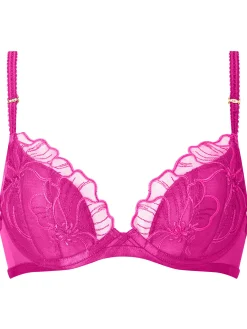 Floral Fling Padded Plunge Bra - Mid Pink