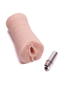 Hard Drive Ribbed Pocket Vagina Vibrating Male Masturbator