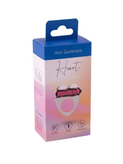 Heart Shaped Cock Ring with Removable Vibrating Bullet