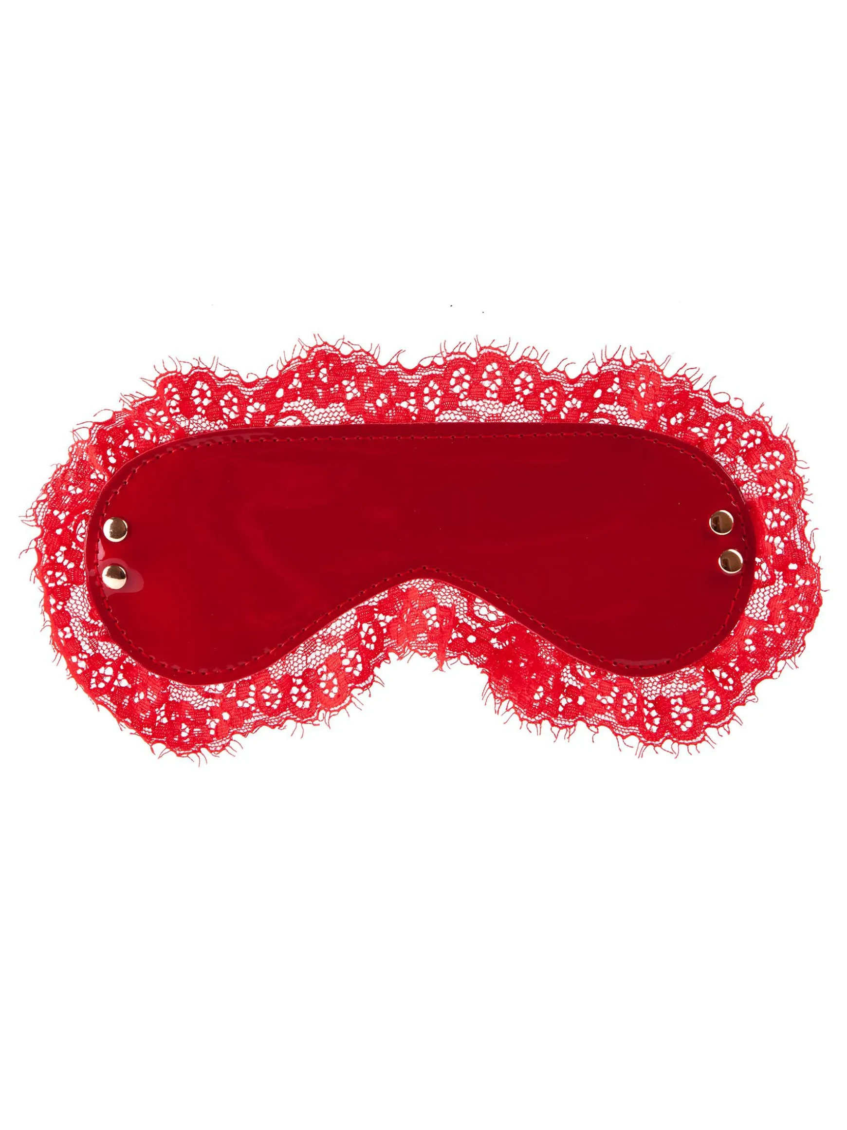 High Gloss PU & Lace Bondage Eyemask