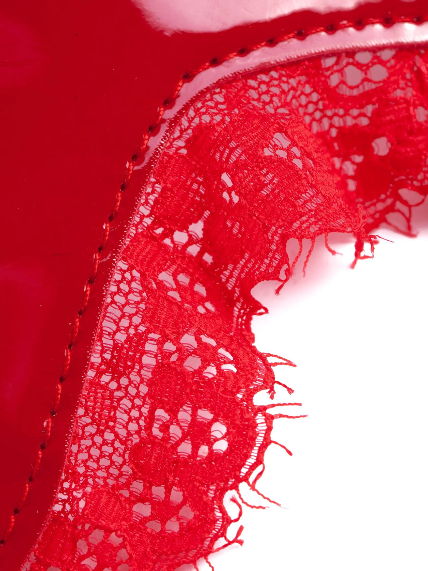 High Gloss PU & Lace Bondage Eyemask