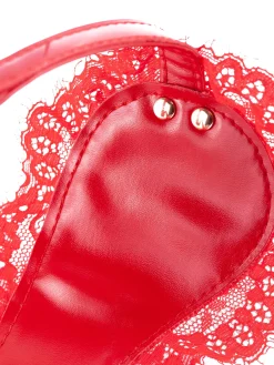 High Gloss PU & Lace Bondage Eyemask