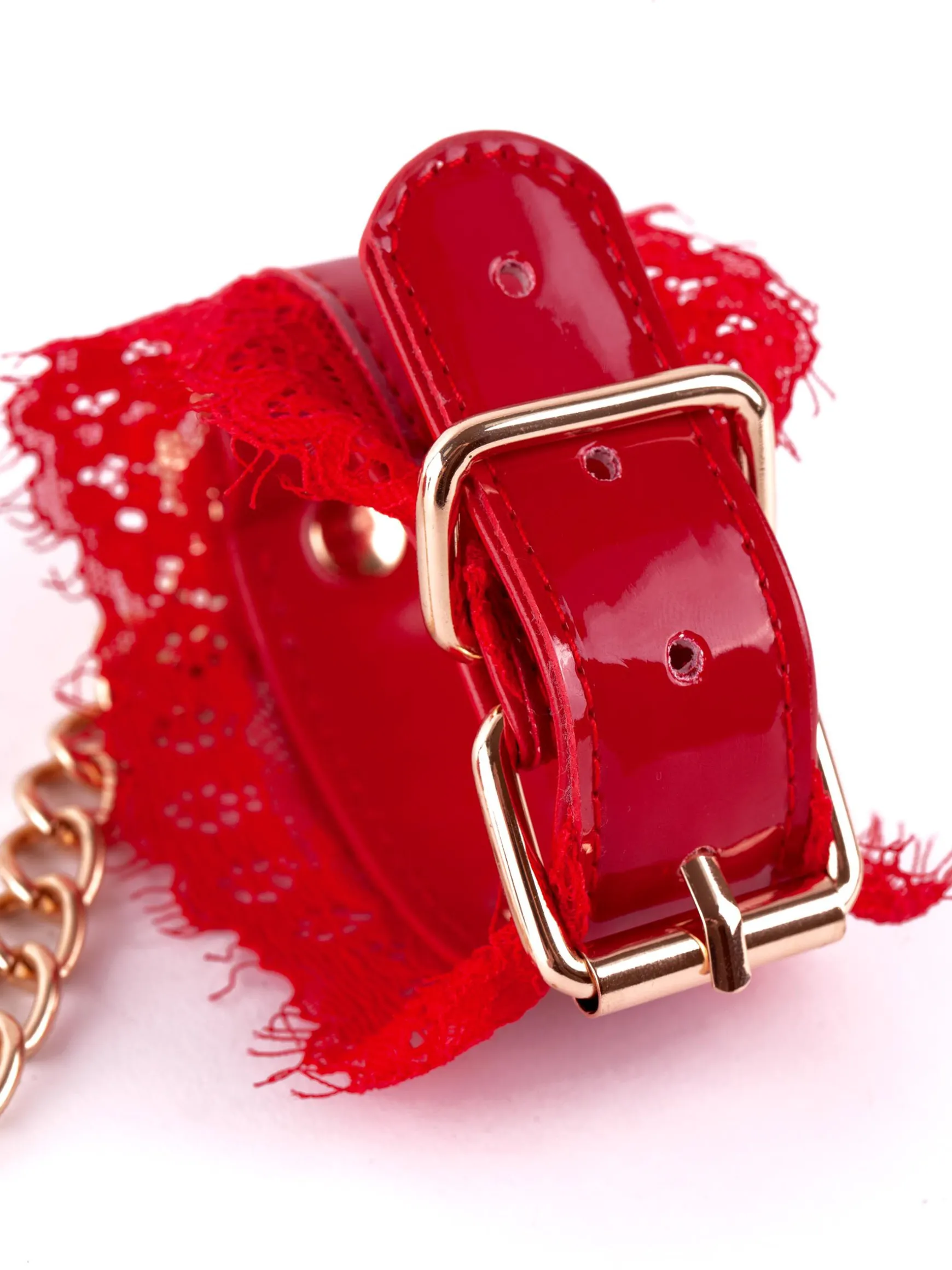 High Gloss PU & Lace Handcuffs