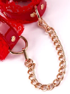 High Gloss PU & Lace Handcuffs