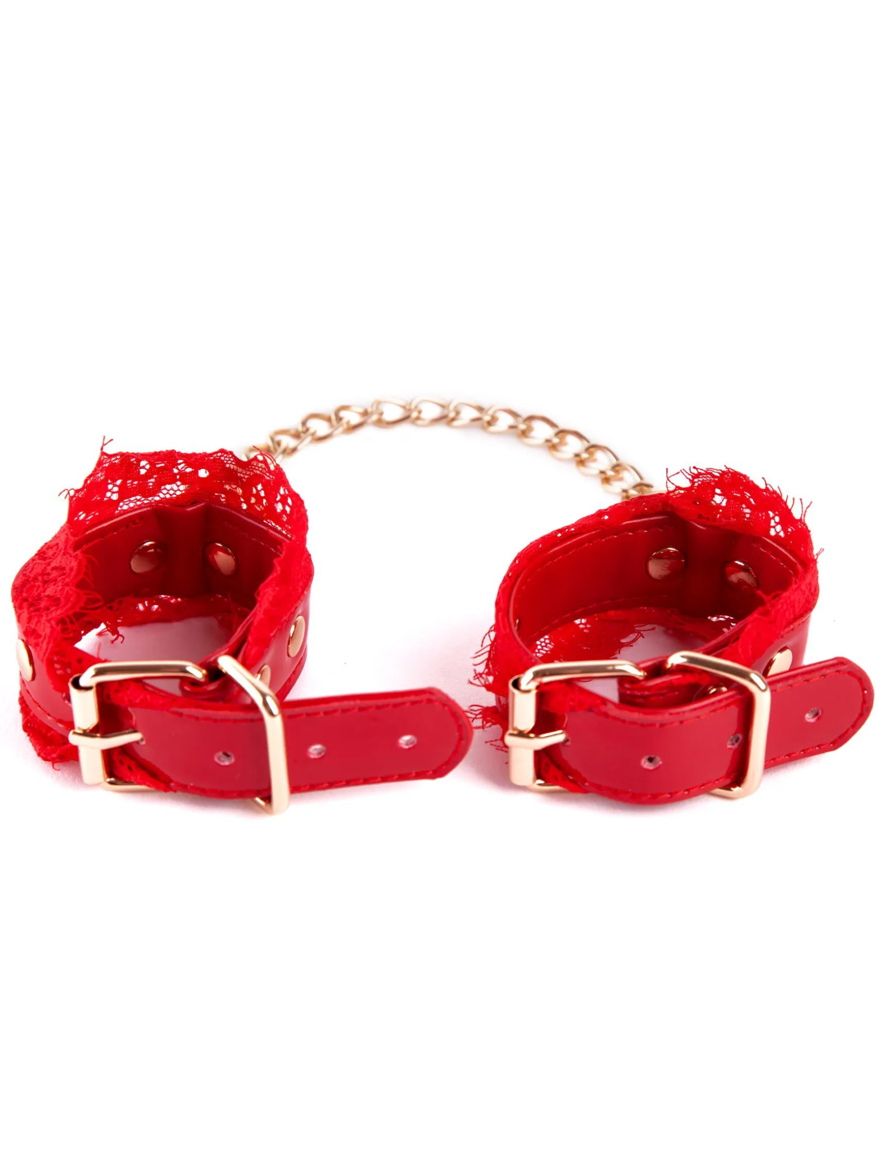 High Gloss PU & Lace Handcuffs