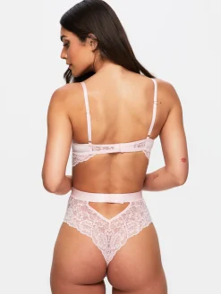 Hold Me Tight Lace Lingerie Body - Pale Pink