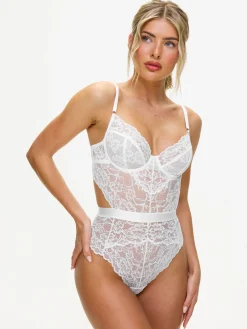 Hold Me Tight Lace Lingerie Body - White