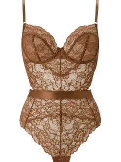 Hold Me Tight Lace Lingerie Body - Nude 03
