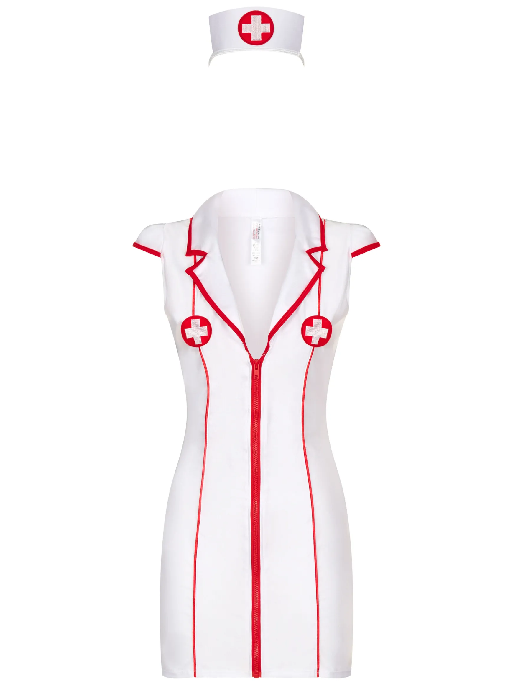 Hospital Hottie Nurse 2 Piece Sexy Costume with Headband - White