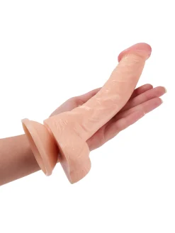 7 Inch Realistic Waterproof Curved Dildo with Suction Cup Base