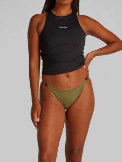 Intense String Bikini Bottoms - Dark Green