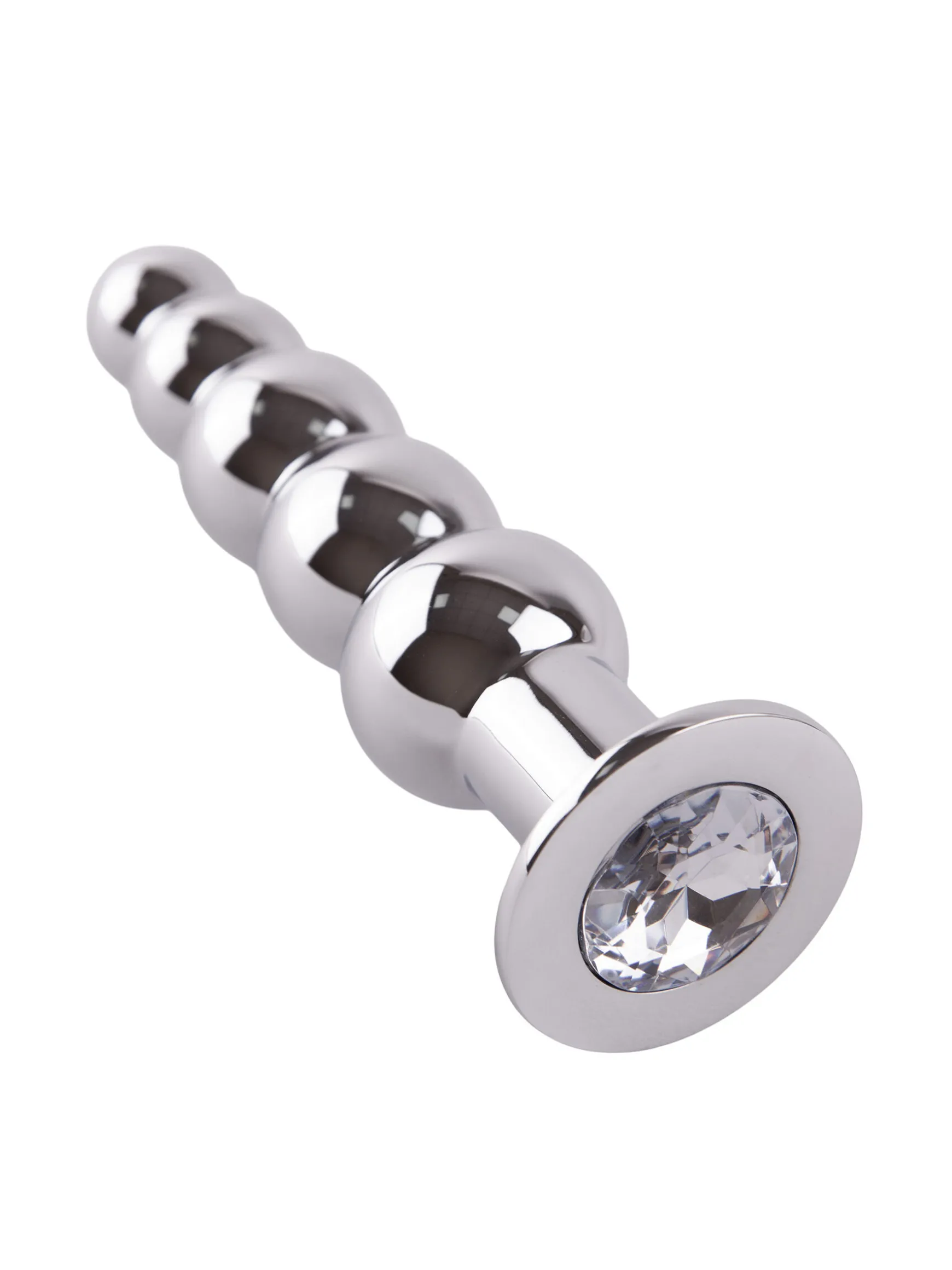 Jewelled Beaded Metal Butt Plug