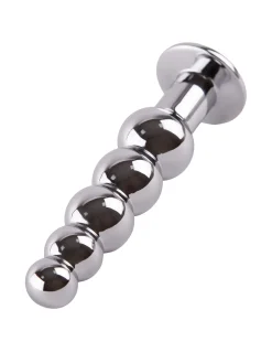 Jewelled Beaded Metal Butt Plug